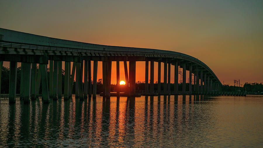 Goodland Bridge Sunset Photograph by Joey Waves - Fine Art America