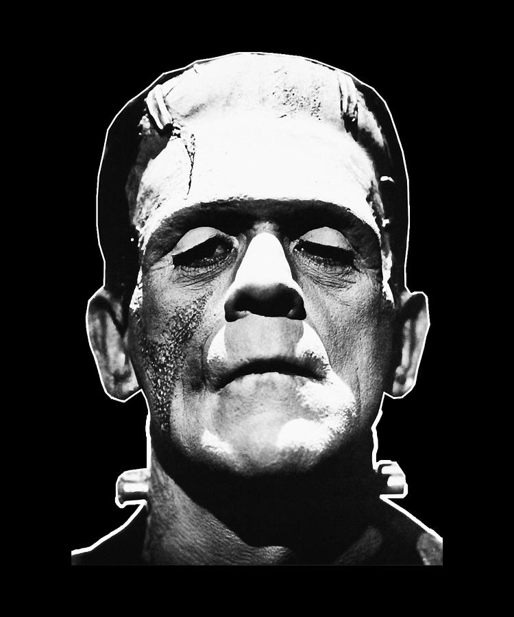 Goodness Astute Frankenstein Original - Frankenstein Portrait Black And ...