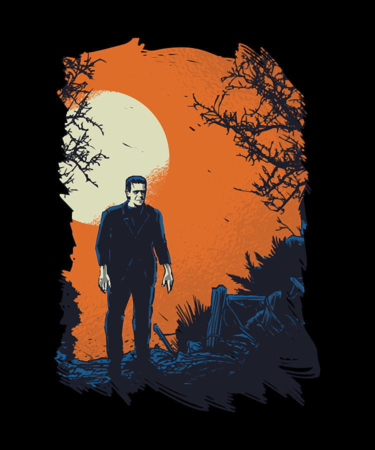 Goodness Pretty Frankenstein Monster Halloween Retro Digital Art by ...