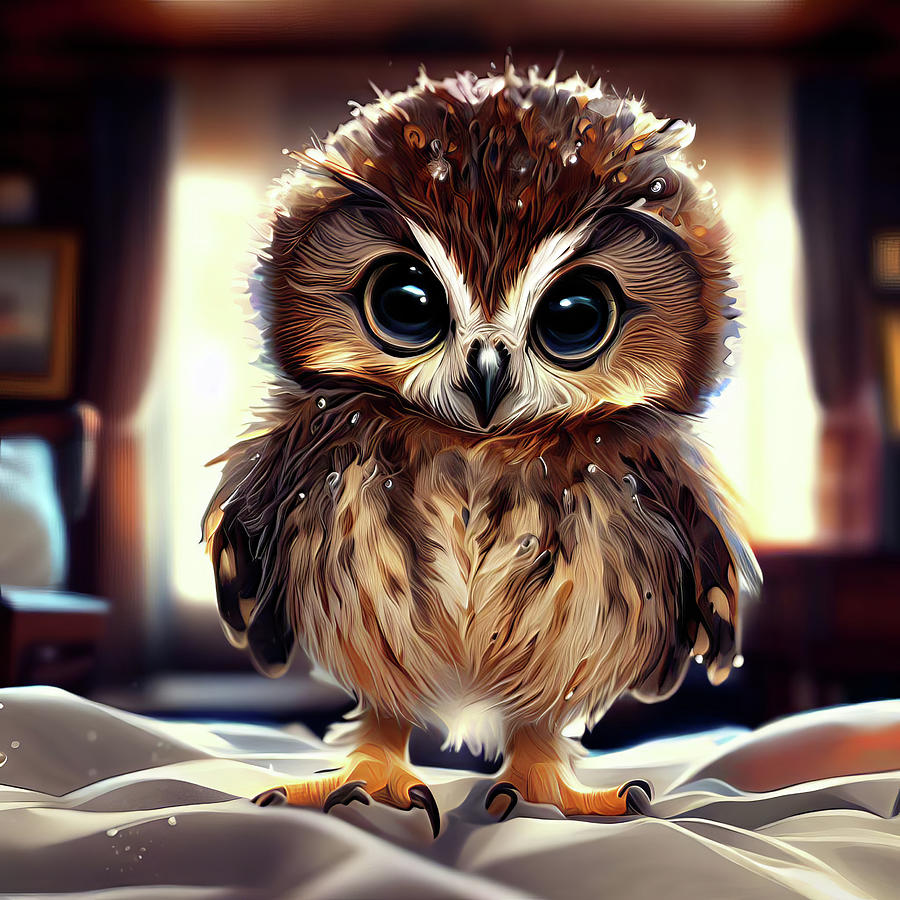Goodnight Owl Digital Art by Jill Nightingale