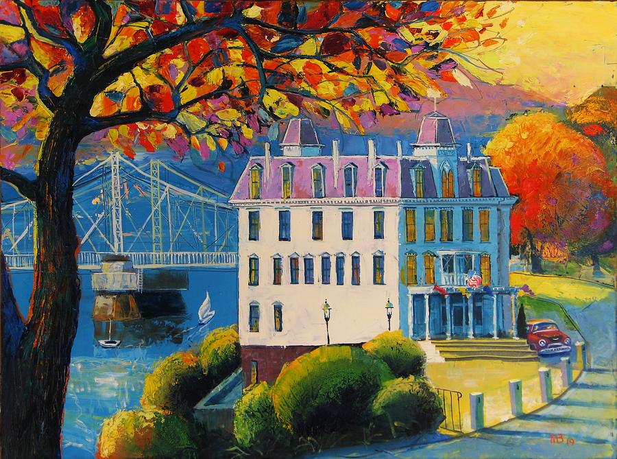 Goodspeed Opera House , Connecticut Painting by Mikhail Zarovny