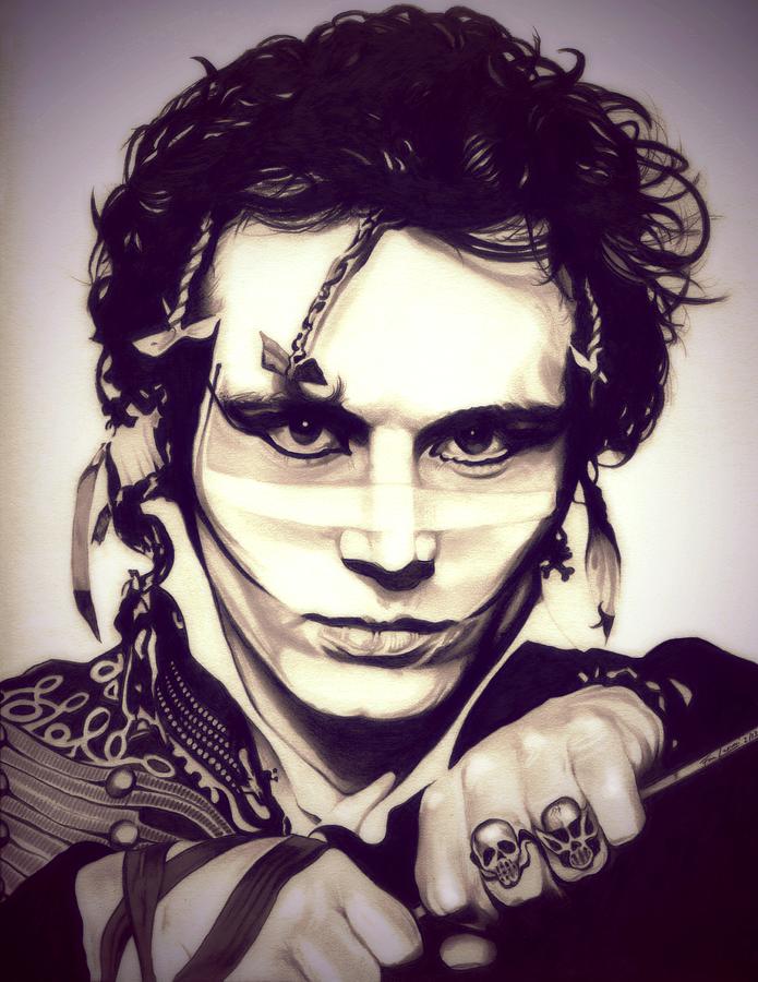Goody two shoes - Adam Ant - WB Colored Edition Drawing by Fred Larucci