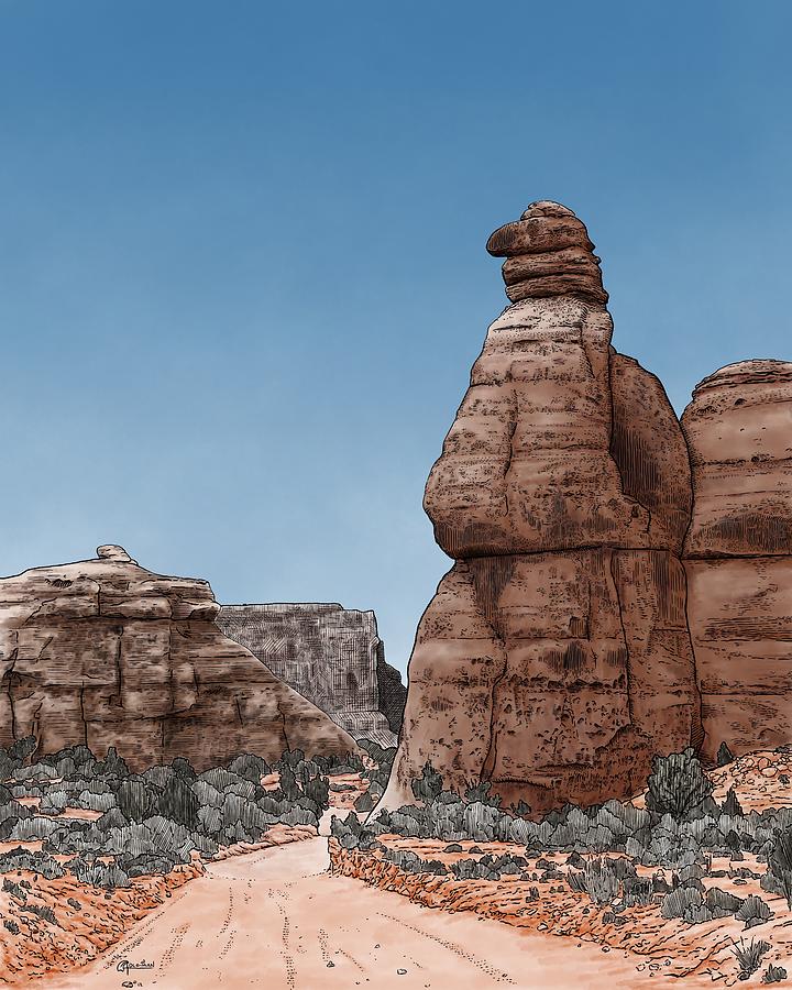 Gooney Bird Rock Digital Art by Rick Adleman