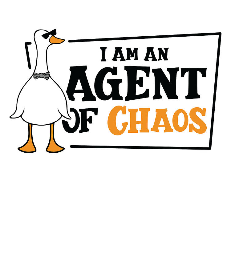 Goose Digital Art - Goose Chaos Agent Farm Animal Goose Fan by Toms Tee Store