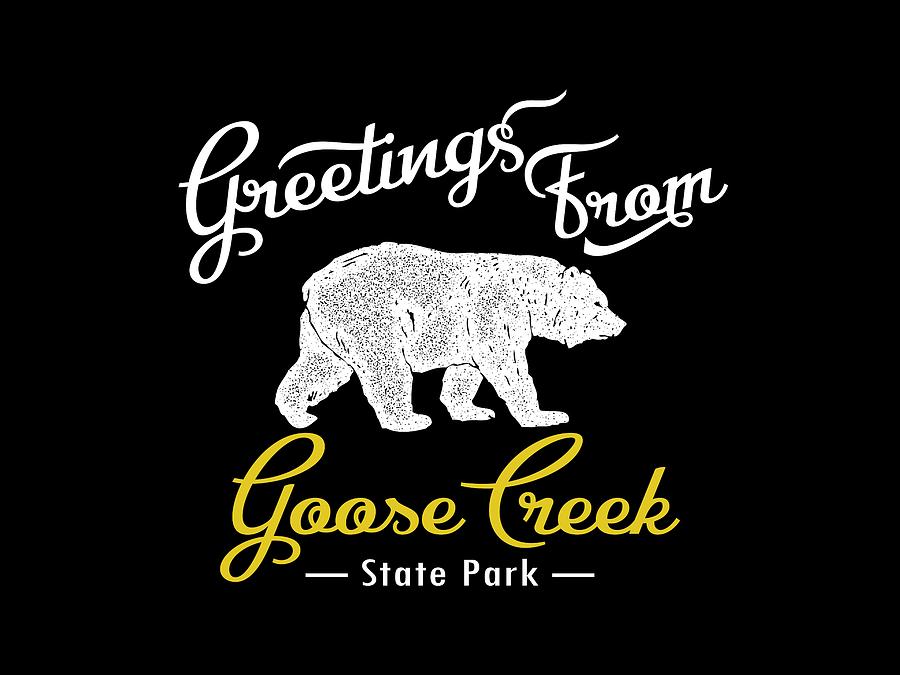 National Parks Digital Art - Goose Creek State Park Bear by Flo Karp
