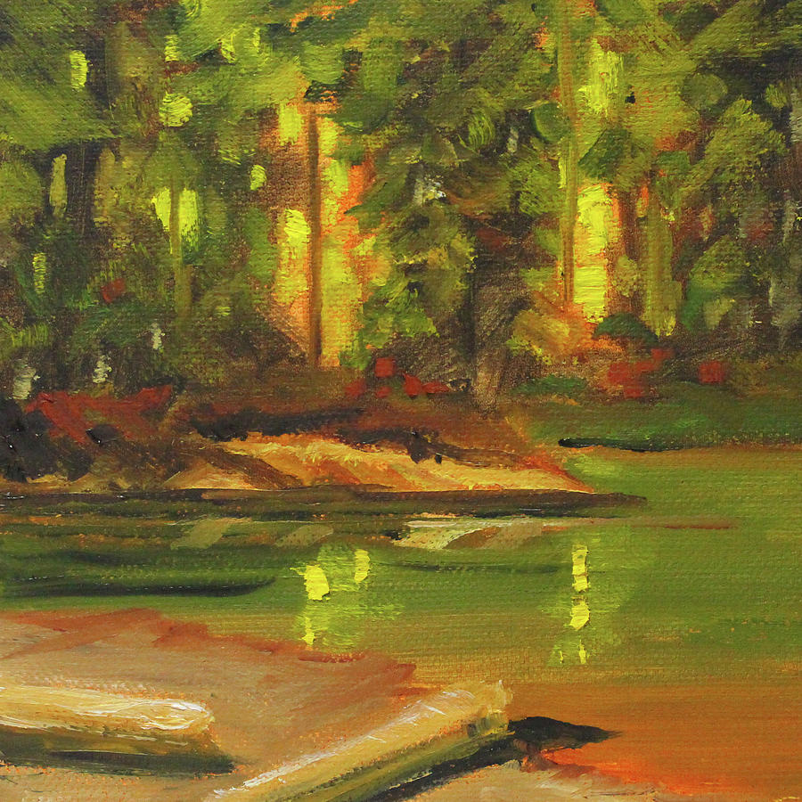 Goose Lake Evening Painting by Nancy Merkle