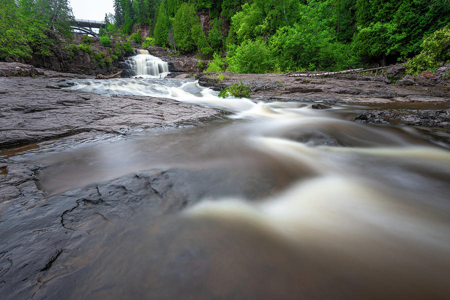 Fall Photograph - Gooseberry Falls in the Summer by Sebastian Musial