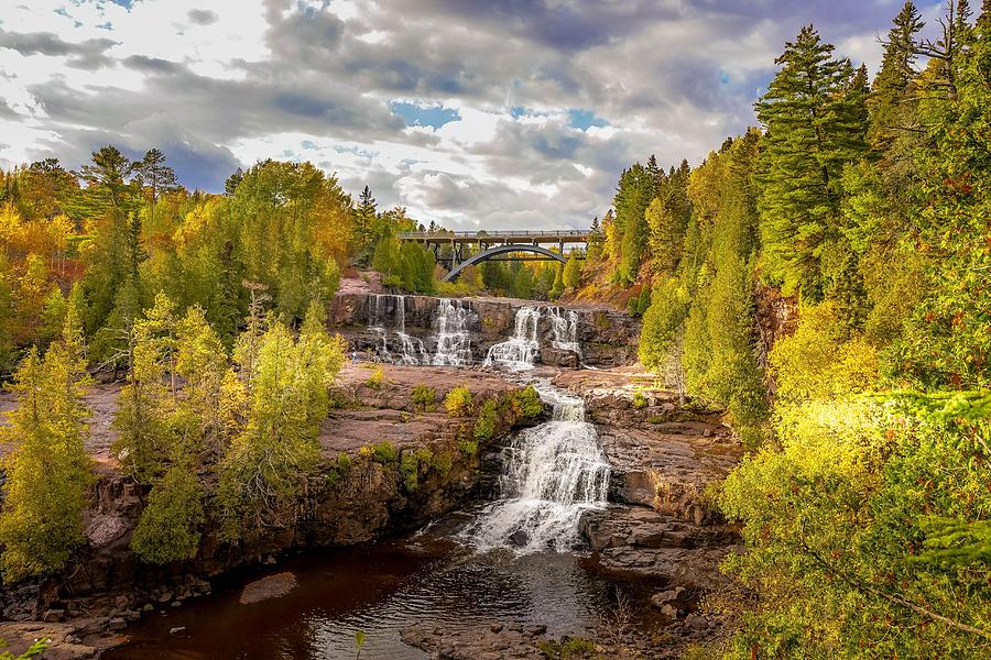 Gooseberry Middle Falls in Autumn Photograph by Susan Rydberg