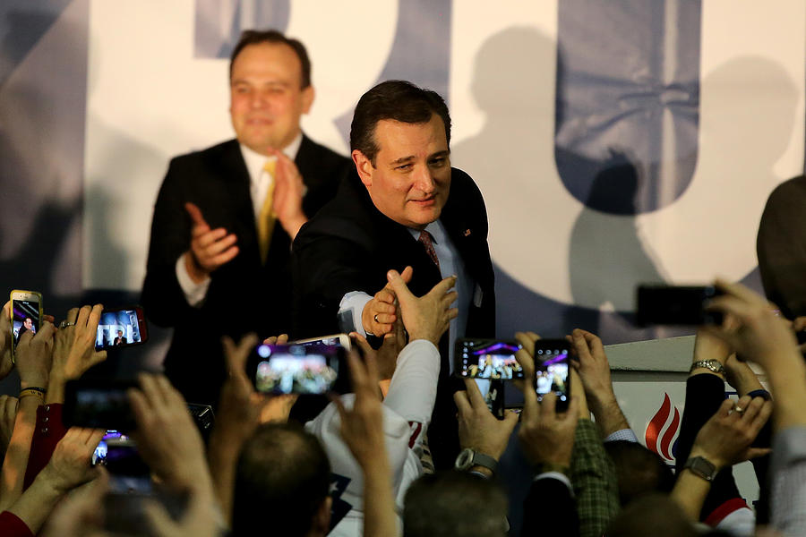 GOP Presidential Candidate Sen. Ted Cruz (R-TX) Holds Caucus Night Gathering At Iowa State Fairgrounds Photograph by Christopher Furlong GOP Presidential Candidate Sen. Ted Cruz (R-TX) Holds Caucus Night Gathering At Iowa State Fairgrounds Photograph by Christopher Furlong