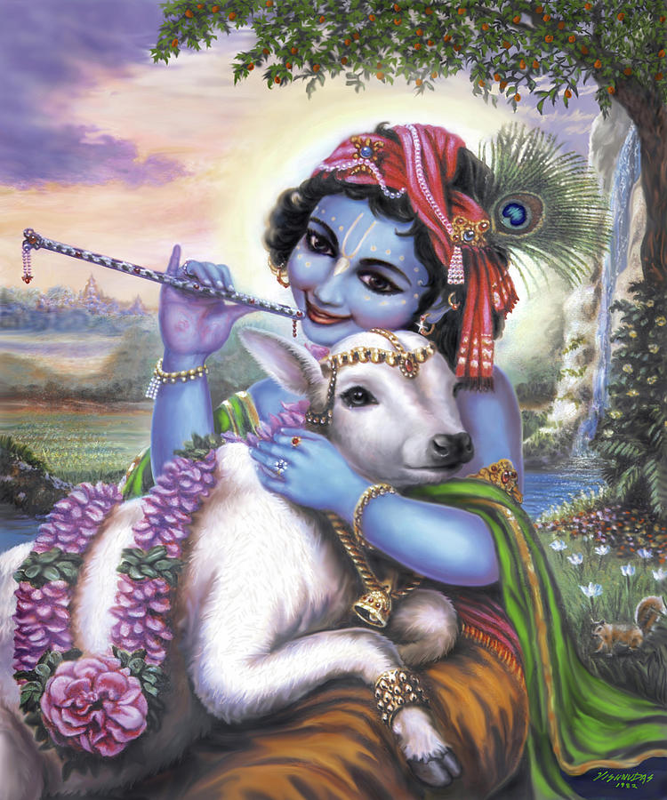 Baby Krishna Painting - Gopal by Vishnu Das