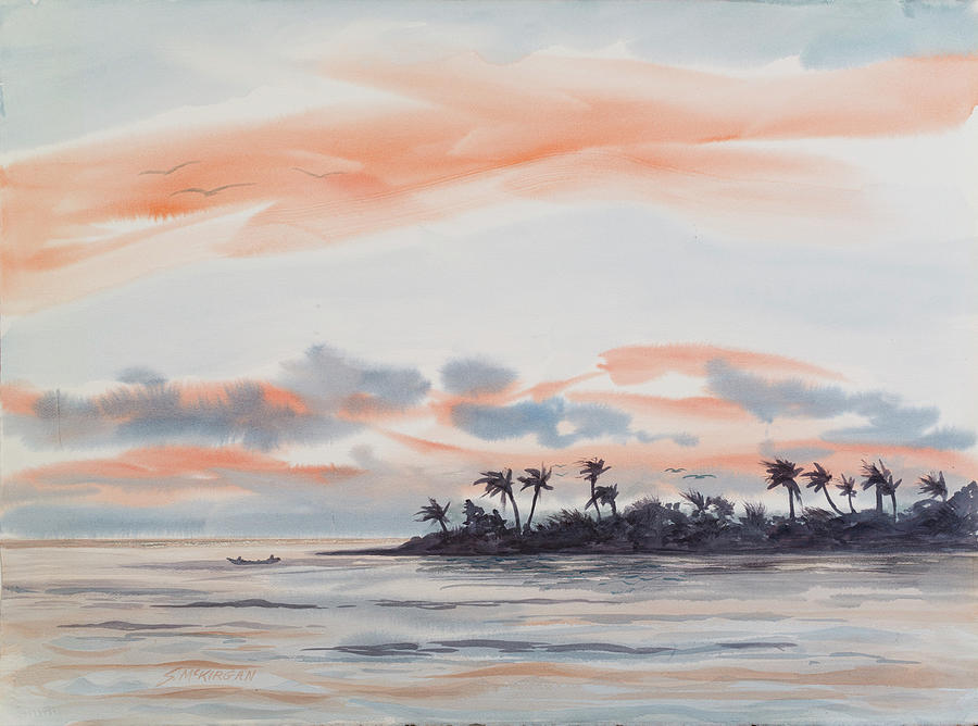 Gordon Pass Sunset Painting by Sally McKirgan
