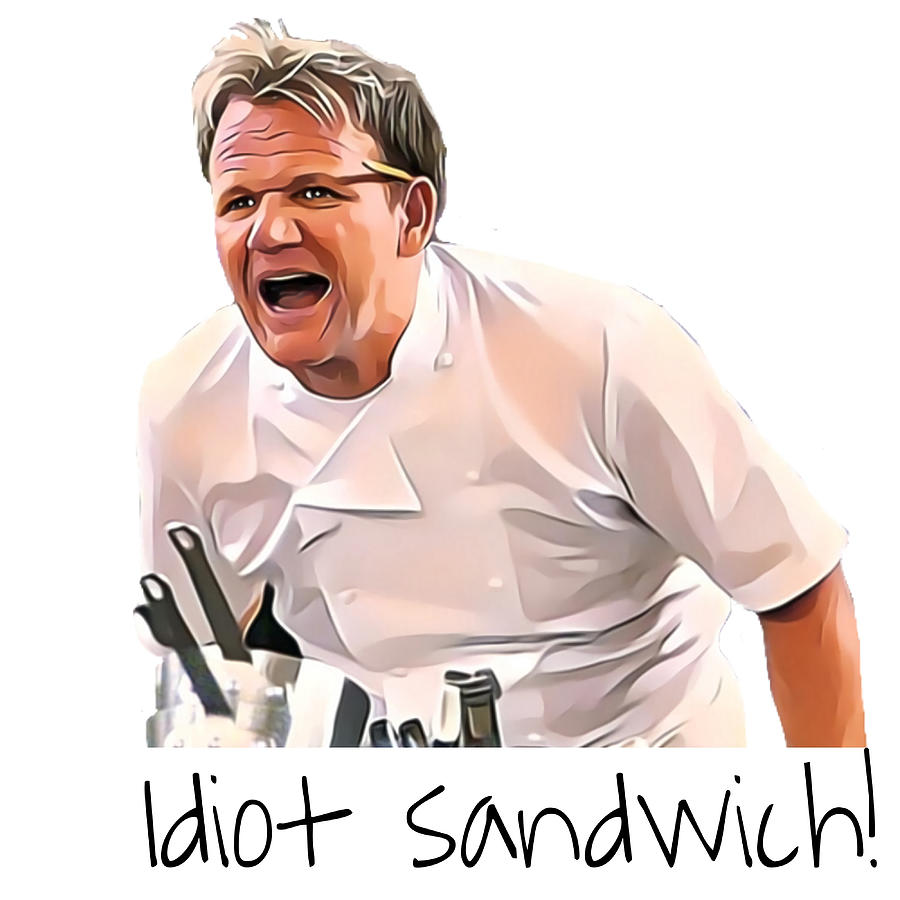 Gordon Ramsay sandwich Poster retro Painting by Adrian Abbie | Fine Art ...