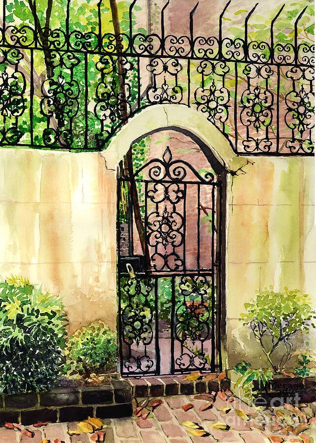 Gordon St Gate Painting by Merana Cadorette