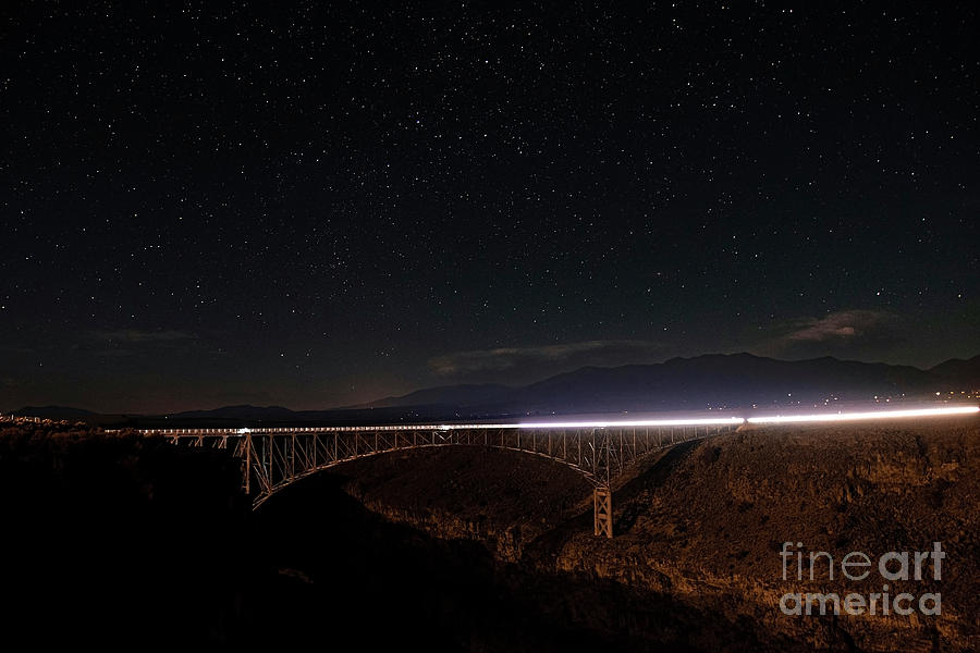 Gorge Bridge with a Starry Night Photograph by Elijah Rael