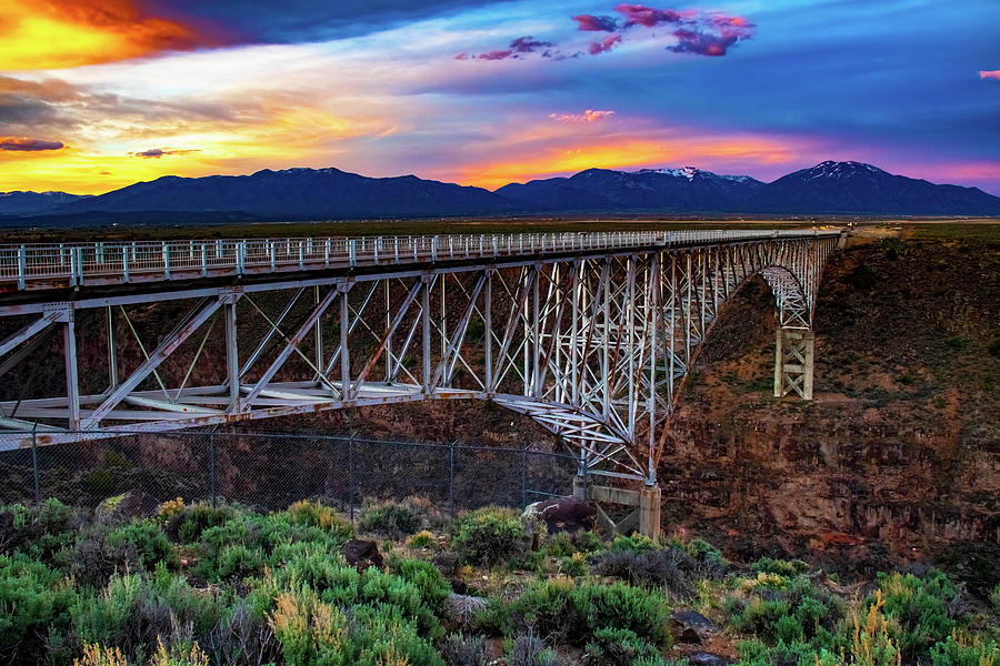 Gorge Bridge With Sunset Photograph By Elijah Rael