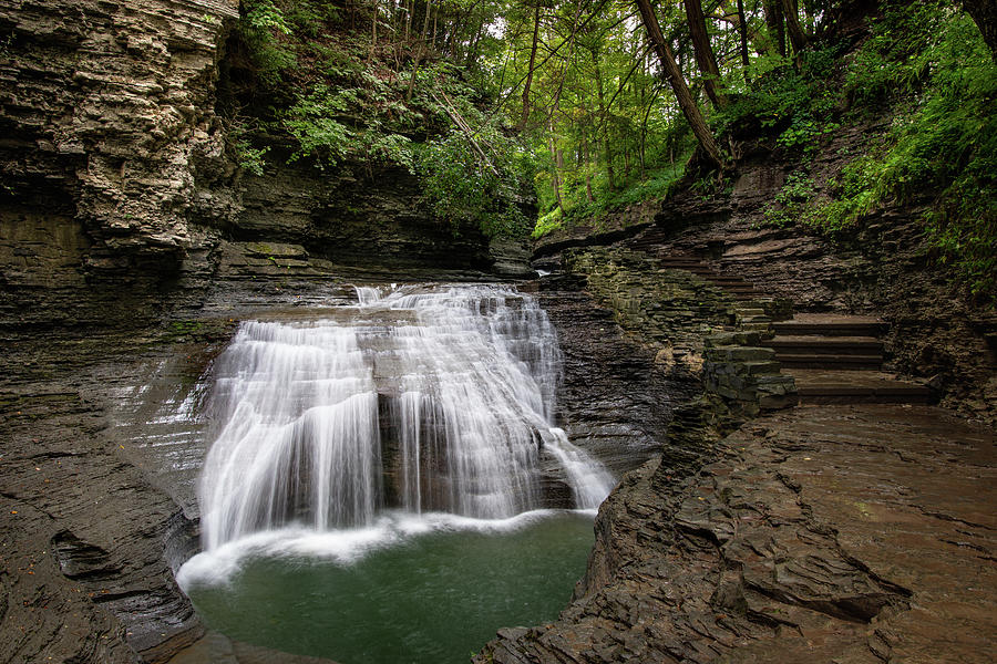 Gorge Trail at the Buttermilk Falls State Park 4 Photograph by Dimitry Papkov