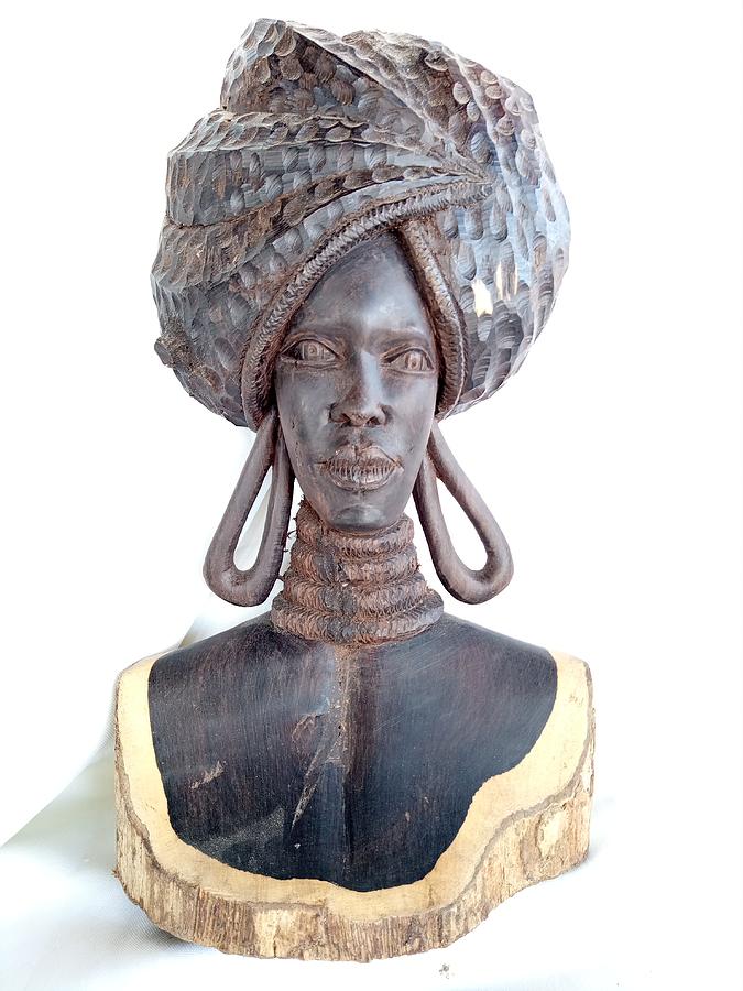 Gorgeous African woman Sculpture by Jafeth Moiane - Fine Art America