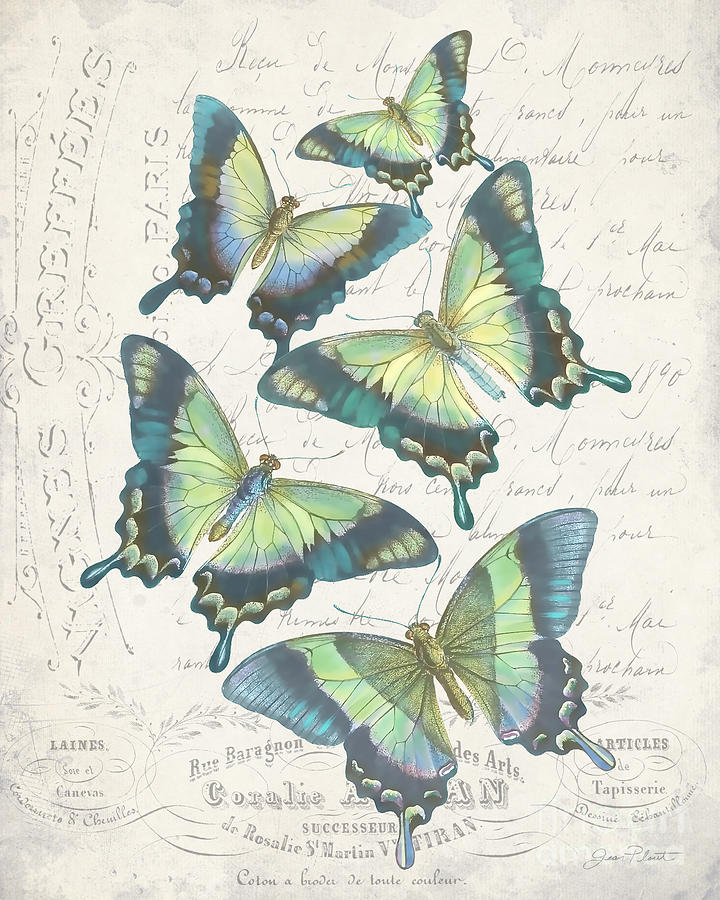 Gorgeous French Butterflies Digital Art by Jean Plout