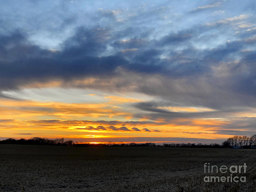 Gorgeous Iowa Sunset Photograph by Kathy M Krause