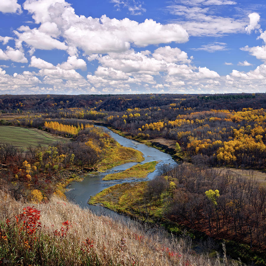 Gorgeous Pembina Gorge ND at Tetrault Forest Lookout Photograph by Peter Herman