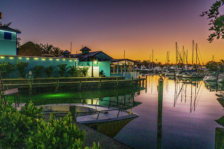 Gorgeous sunset over the harbor outside Dockside Waterfront Grill in ...