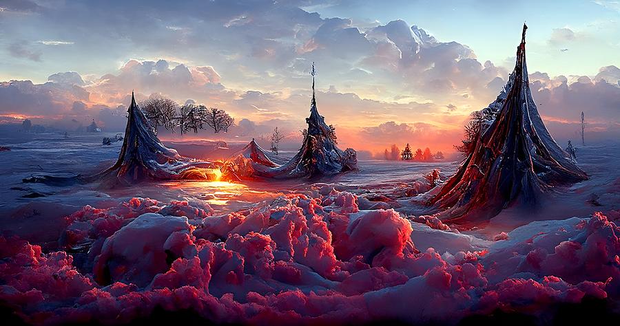 Gorgeous Winter Landscape 01 #1 Digital Art by Frederick Butt
