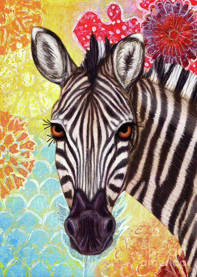 Gorgeous Zebra Abstract Painting by Amy E Fraser
