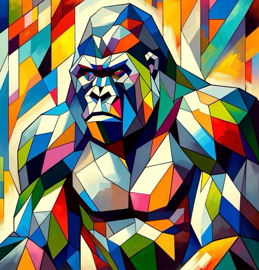 Gorilla  Painting by Emeka Okoro