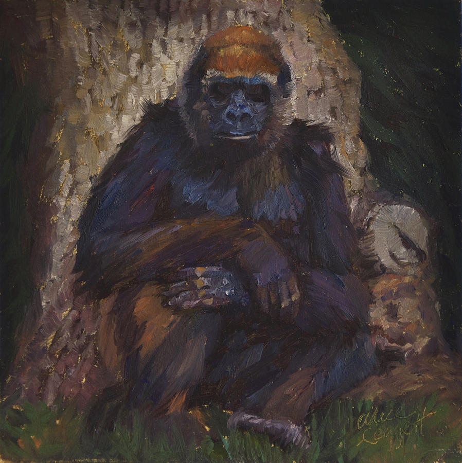 Gorilla My Dreams Painting by Alice Leggett