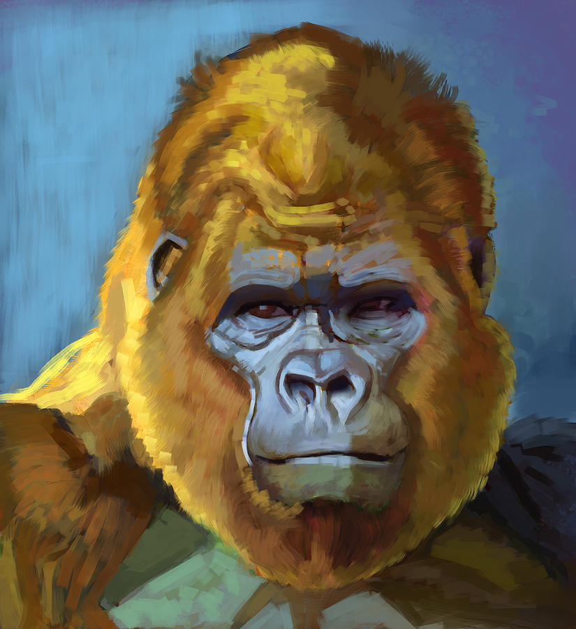 Gorilla Digital Art by Saad Hassam - Fine Art America