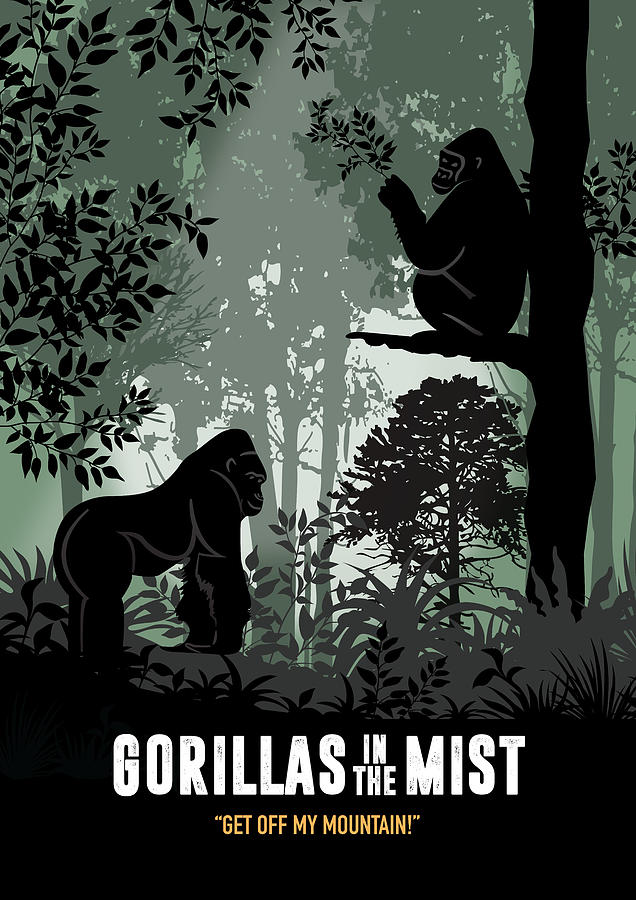 Gorillas in the Mist - Alternative Movie Poster Digital Art by Movie Poster Boy