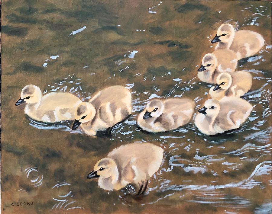 Gosling Race Painting by Jill Ciccone Pike