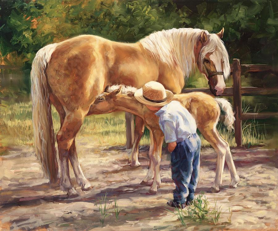 Golden Horse Painting - Sounds Yummy by Laurie Snow Hein