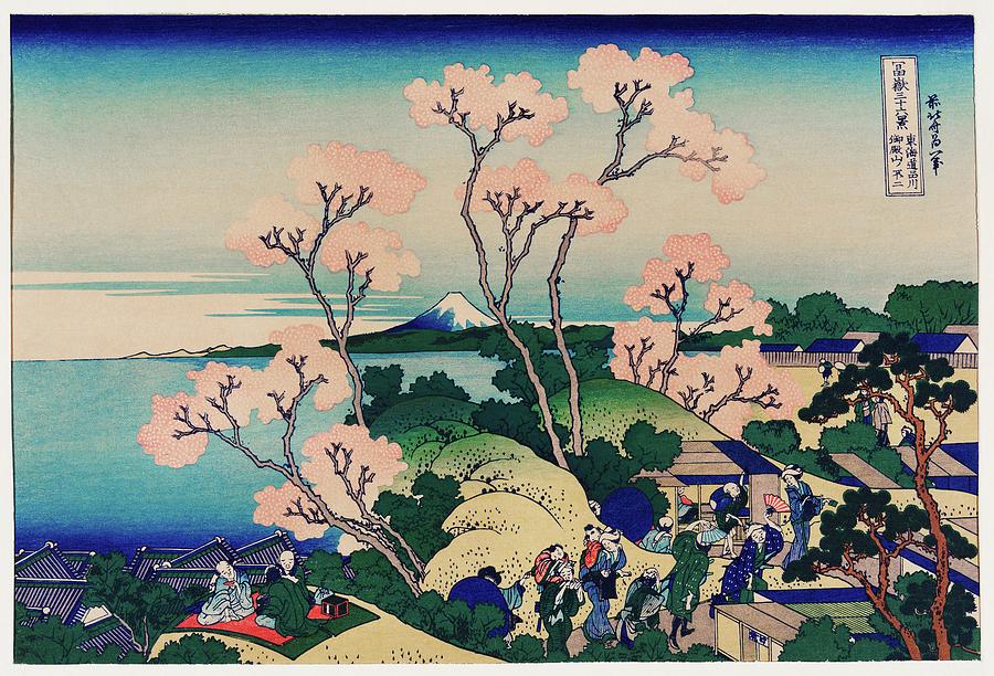 Katsushika Hokusai Painting - Goten-Yama Hill, Shinagawa on the Tokaido by Katsushika Hokusai