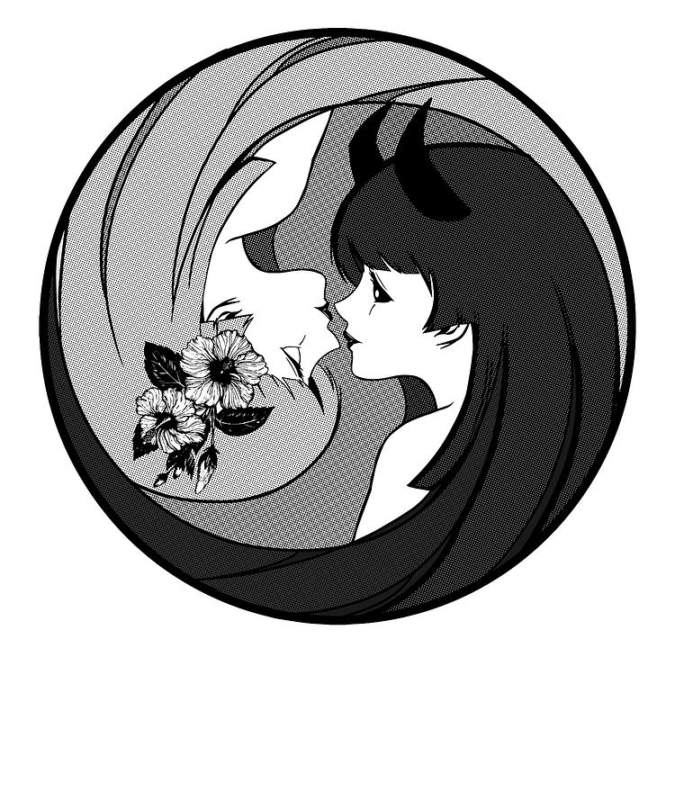 Goth Manga Japan Otaku Kawaii Anime Girl Yin Yang Digital Art by Toms ...