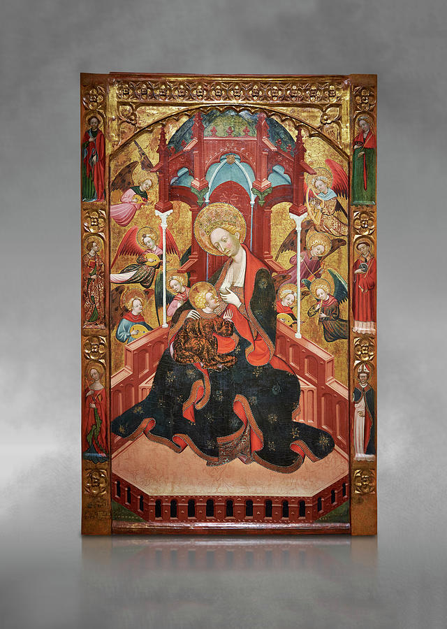 Gothic Altarpiece of the Madonna Nursing Painting by Paul E Williams