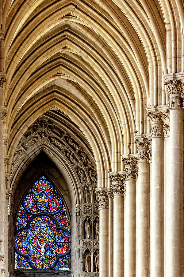 Gothic Arches of the Notre-Dame de Reims Cathedral Photograph by W Chris Fooshee