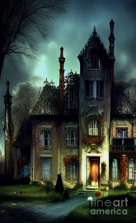 Gothic mansion Digital Art by Arkitekta Art - Fine Art America