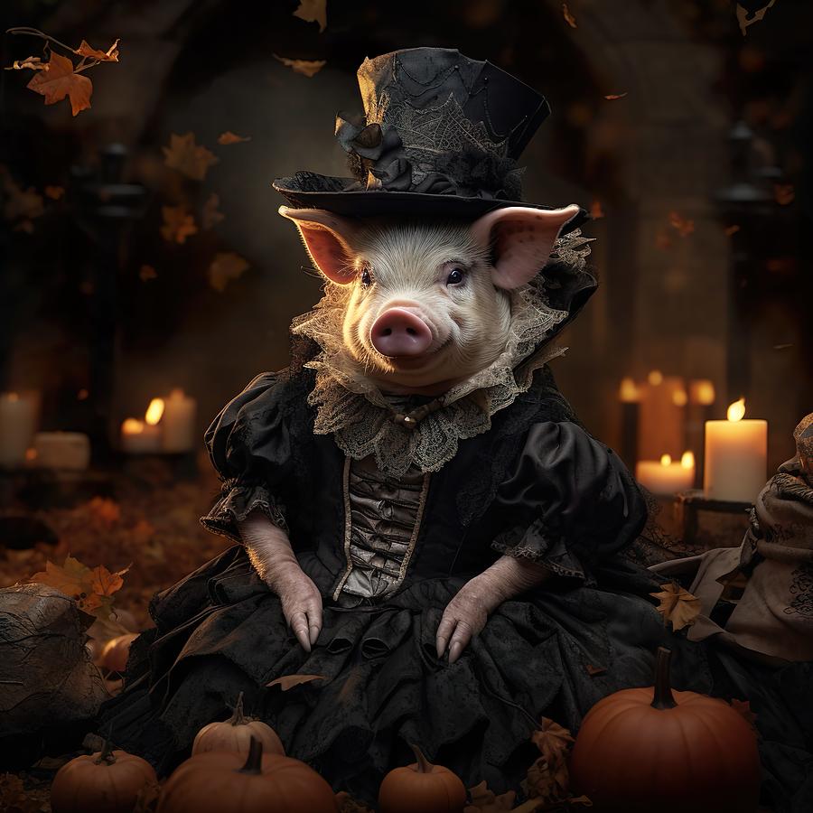 Gothic Pig 1 Digital Art by Miley Jade - Fine Art America