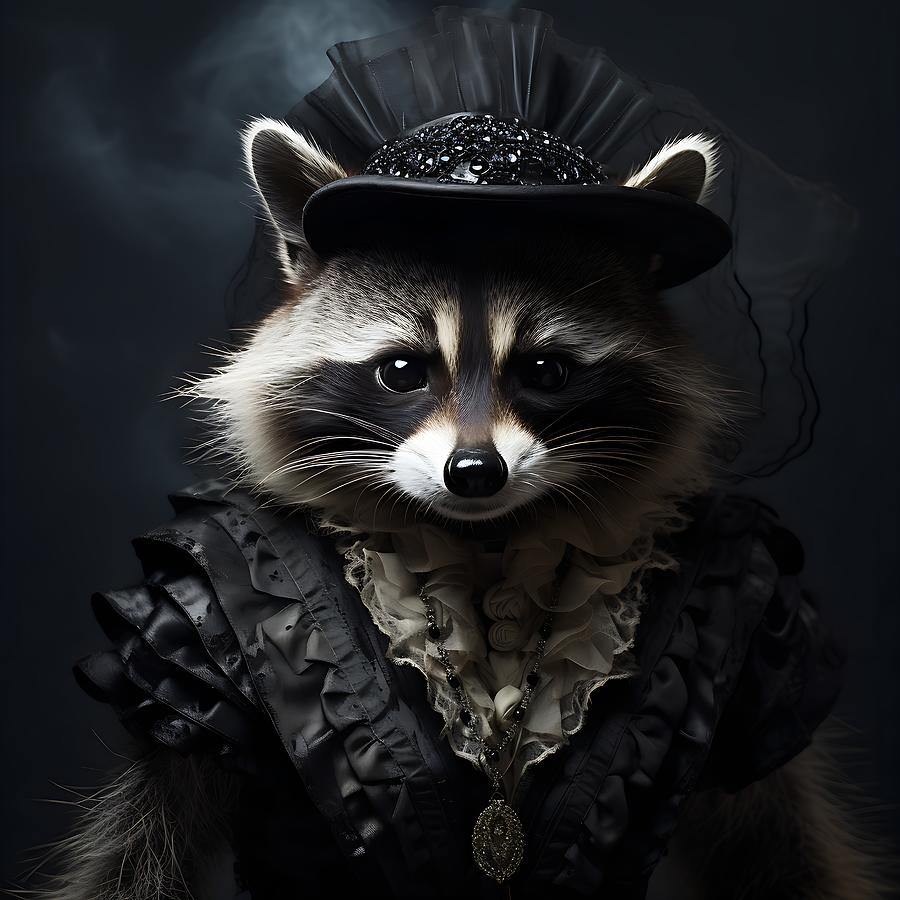 Gothic Racoon 1 Digital Art by Miley Jade - Fine Art America