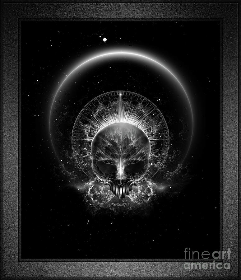 Gothic Skull Blaze Abstract Digital Art Digital Art by Rolando Burbon