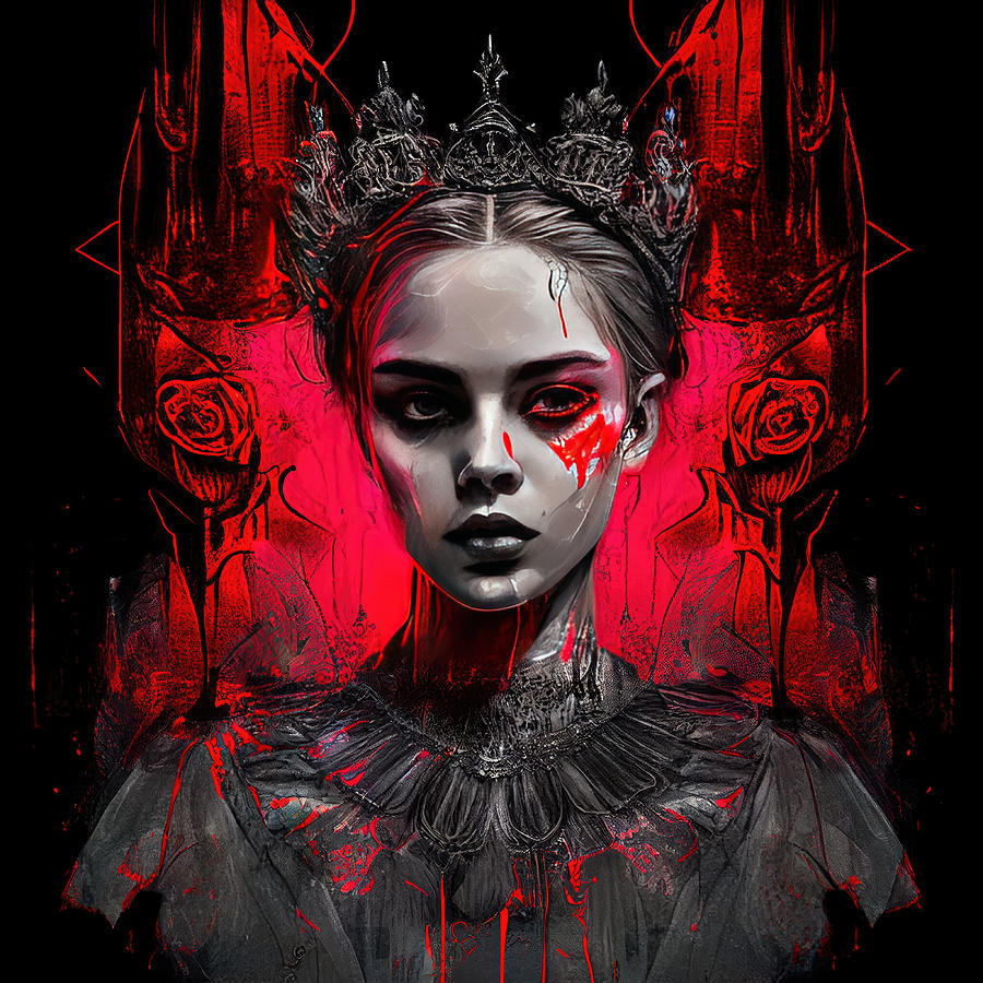 Rose Digital Art - Gothic Teen Princess by My Head Cinema