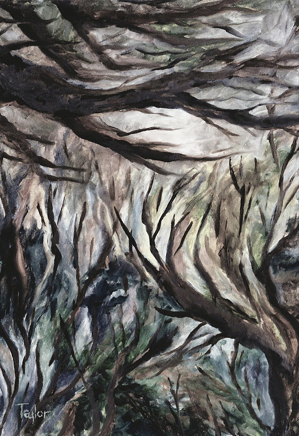 Gothic Trees Painting by FT McKinstry
