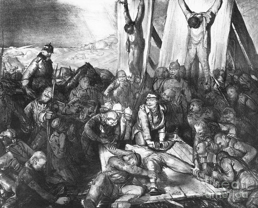 Gott Strafe England, 1918 Drawing by George Bellows