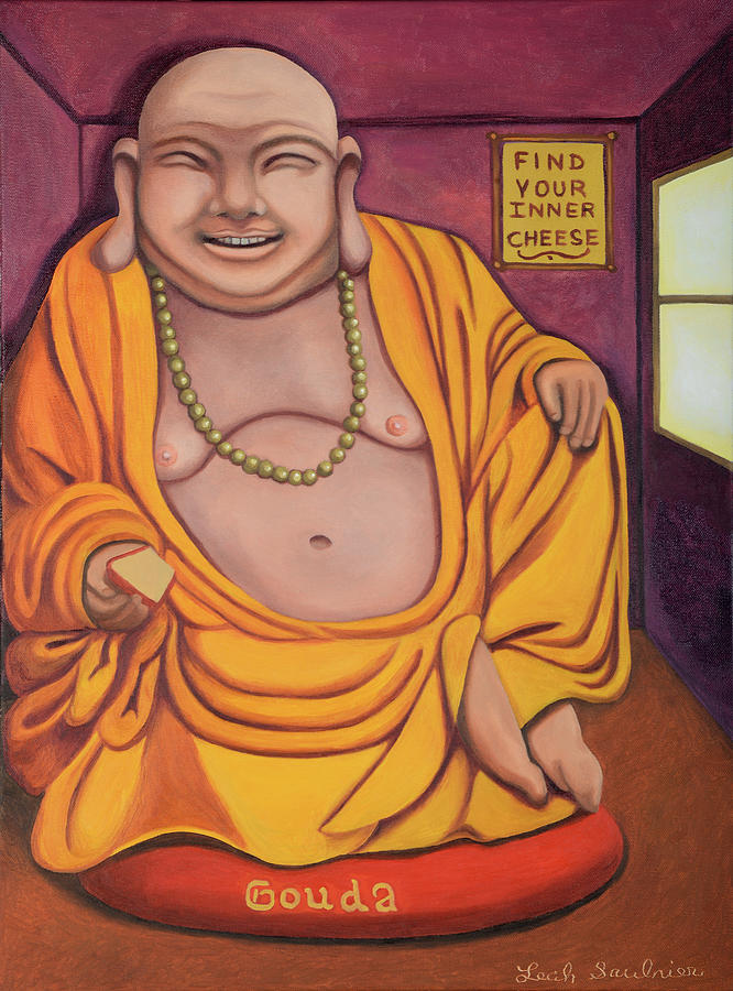 Buddha Painting - Gouda Buddha by Leah Saulnier The Painting Maniac