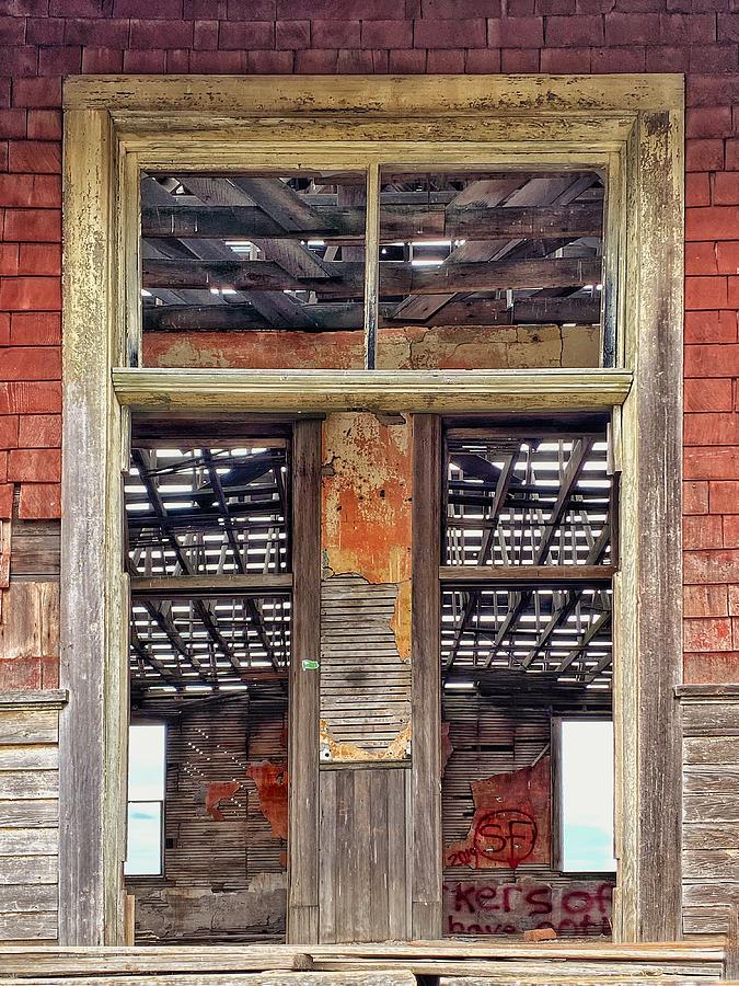 Govan Schoolhouse Windows Photograph by Jerry Abbott