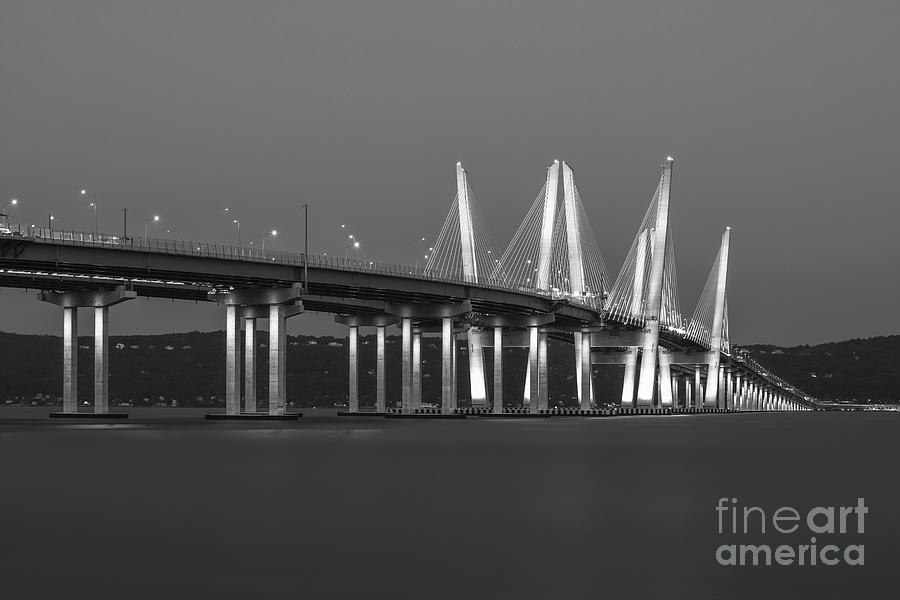 Governor Mario M. Cuomo Bridge in Blue IV Photograph by Clarence Holmes