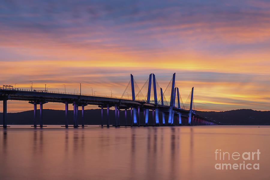 Governor Mario M. Cuomo Bridge on Columbus Day I Photograph by Clarence Holmes