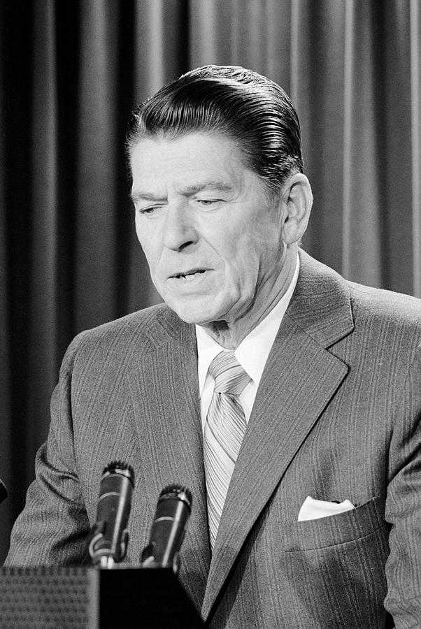 Governor Ronald Reagan Speaking - 1971 Photograph by War Is Hell Store ...