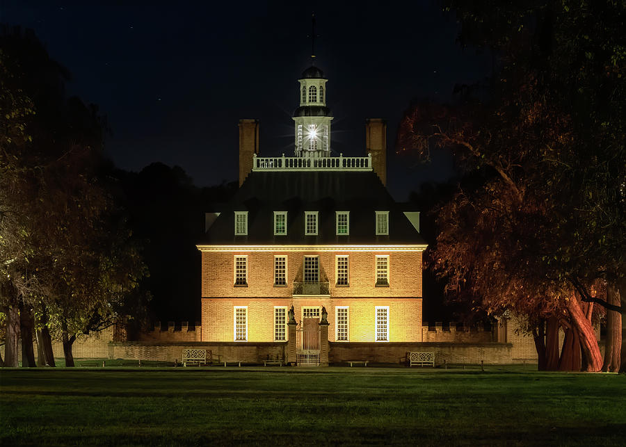 Governors Palace at Night - Colonial Williamsburg Photograph by Susan Rissi Tregoning